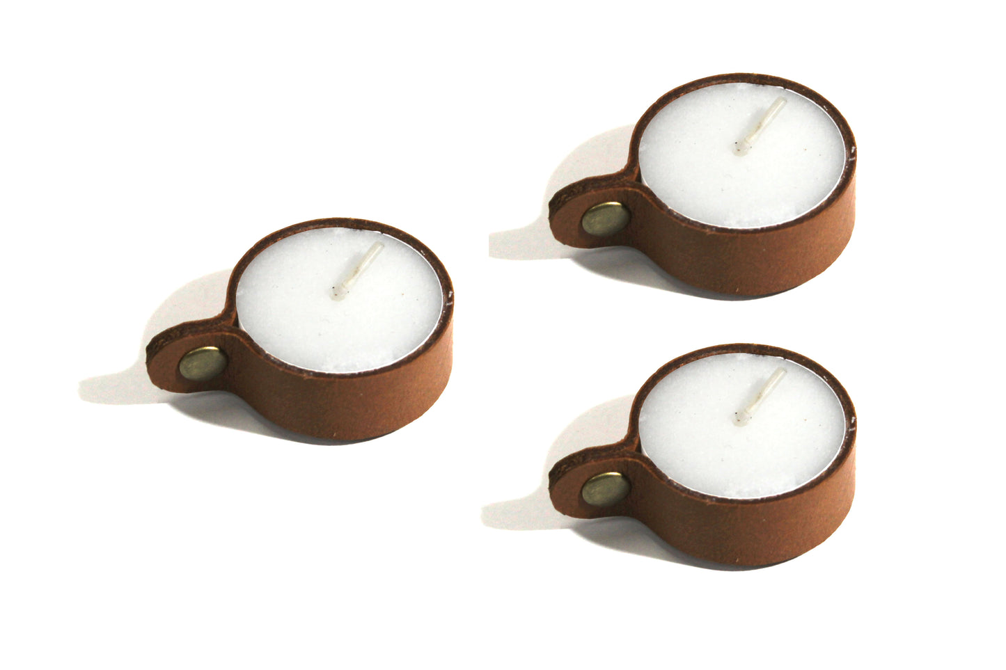 GENUINE LEATHER NAPKIN & CANDLE HOLDER