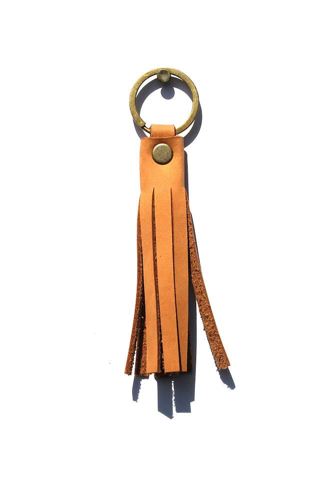 GENUINE LEATHER OCTO LONG KEYRING