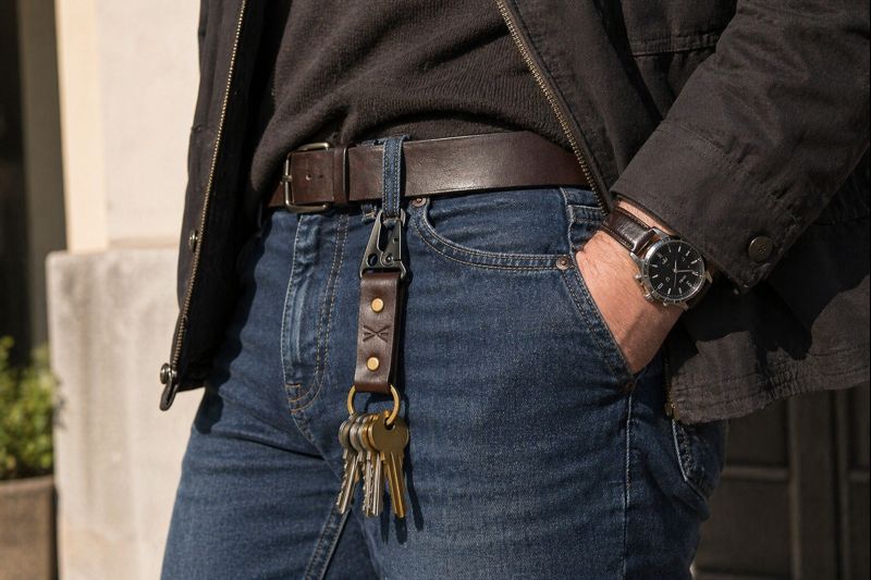 Genuine leather Clip Key Holder