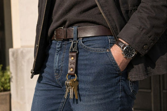 Genuine leather Clip Key Holder