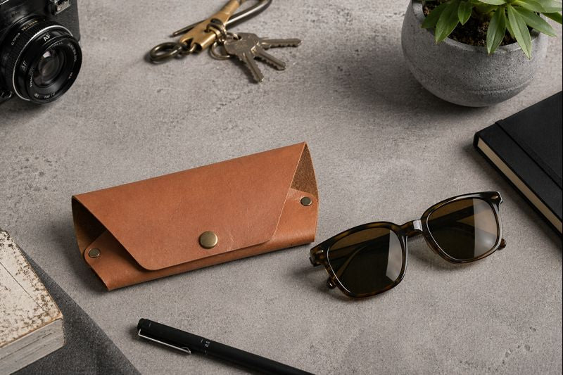 Genuine Leather sunglasses case