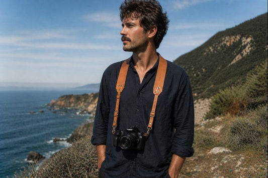 Genuine leather camera strap