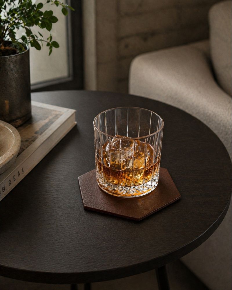 Genuine leather coasters