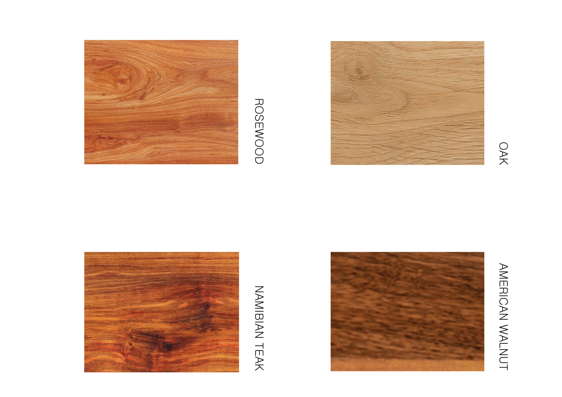 Available timber options for the Industrial Floor Lamp