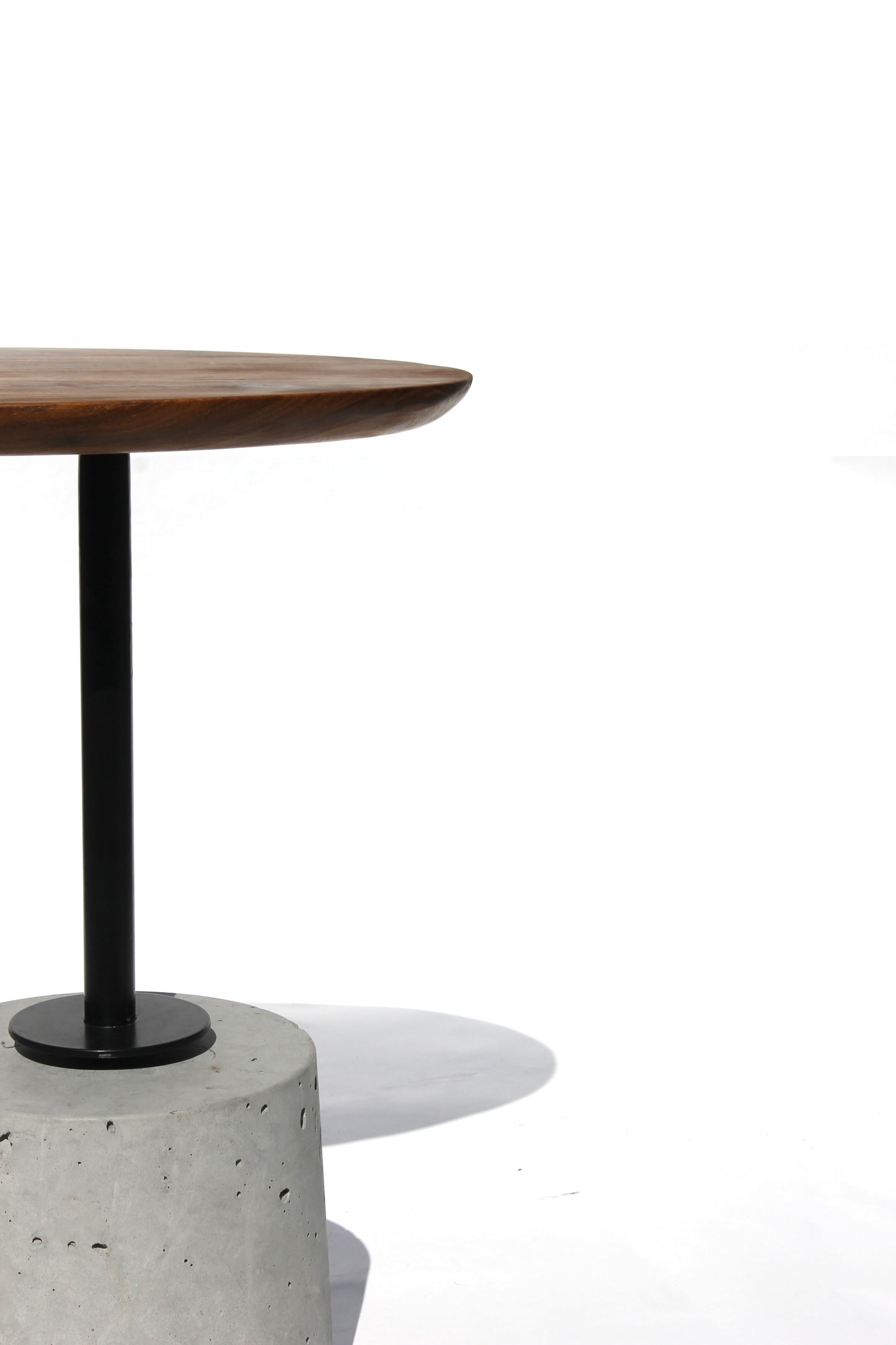 Close-up detail of the Namibian Teak Cantilever Side Table
