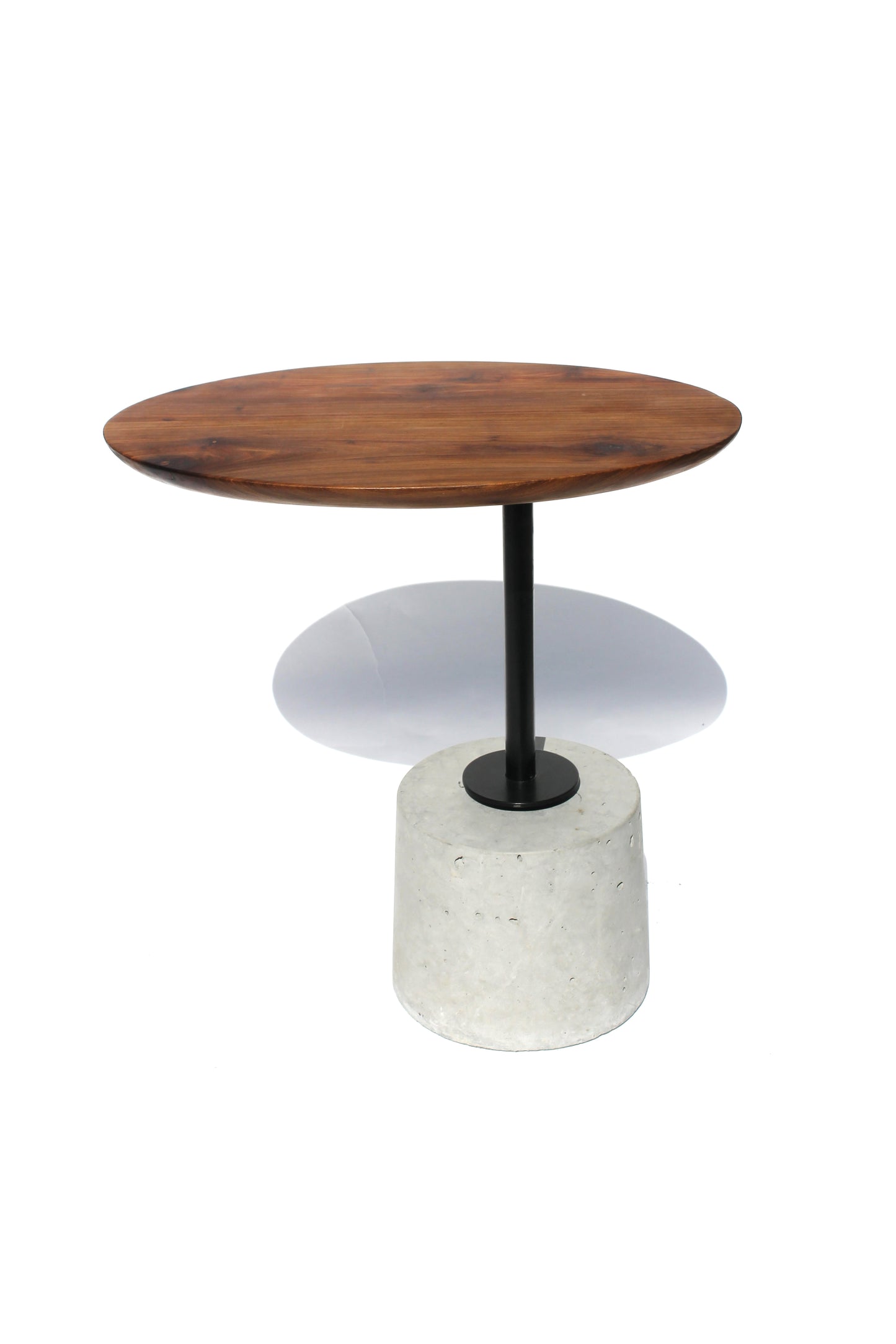 Namibian Teak Cantilever Side Table on a white background