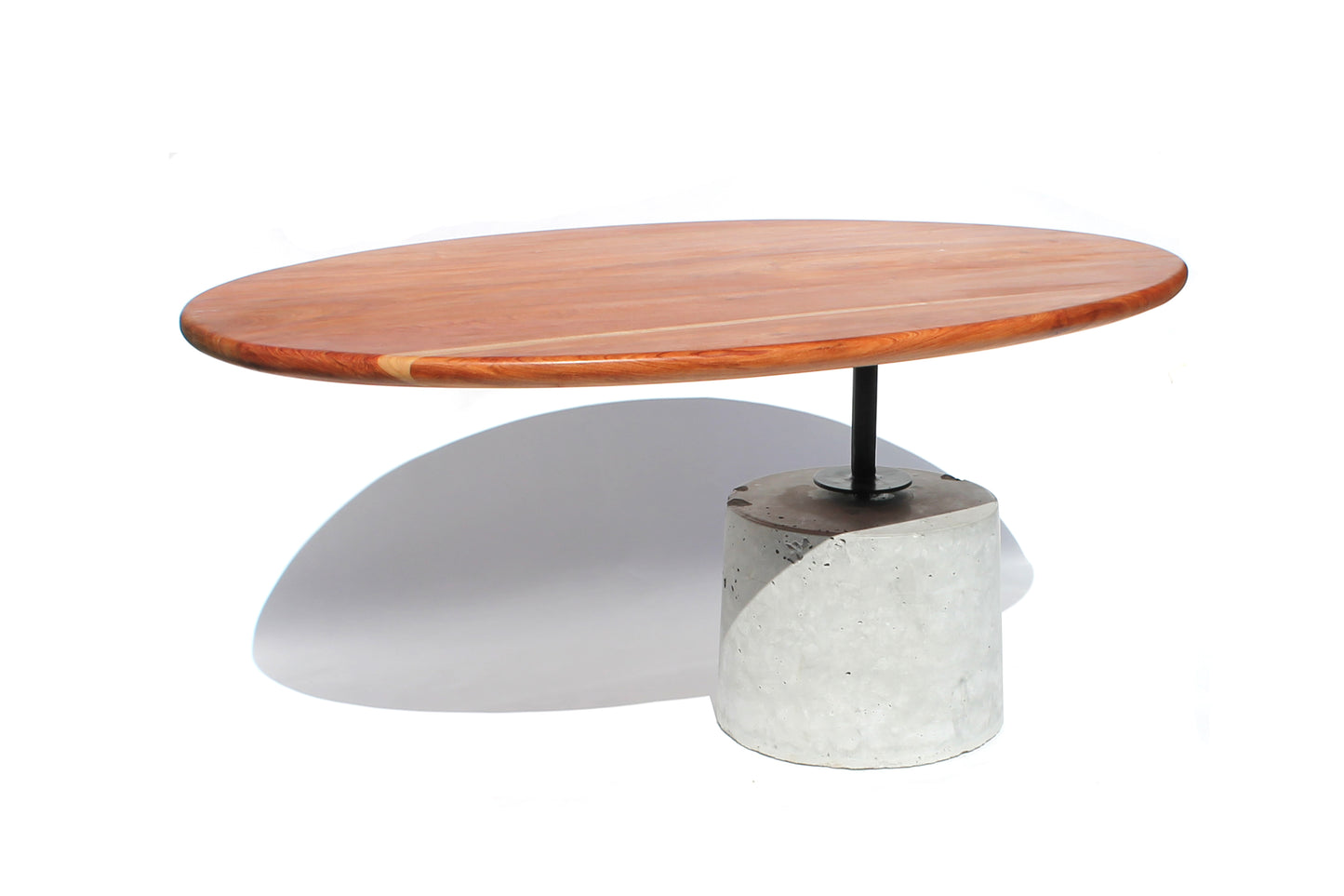 Rosewood Cantilever Coffee Table side view on a white background