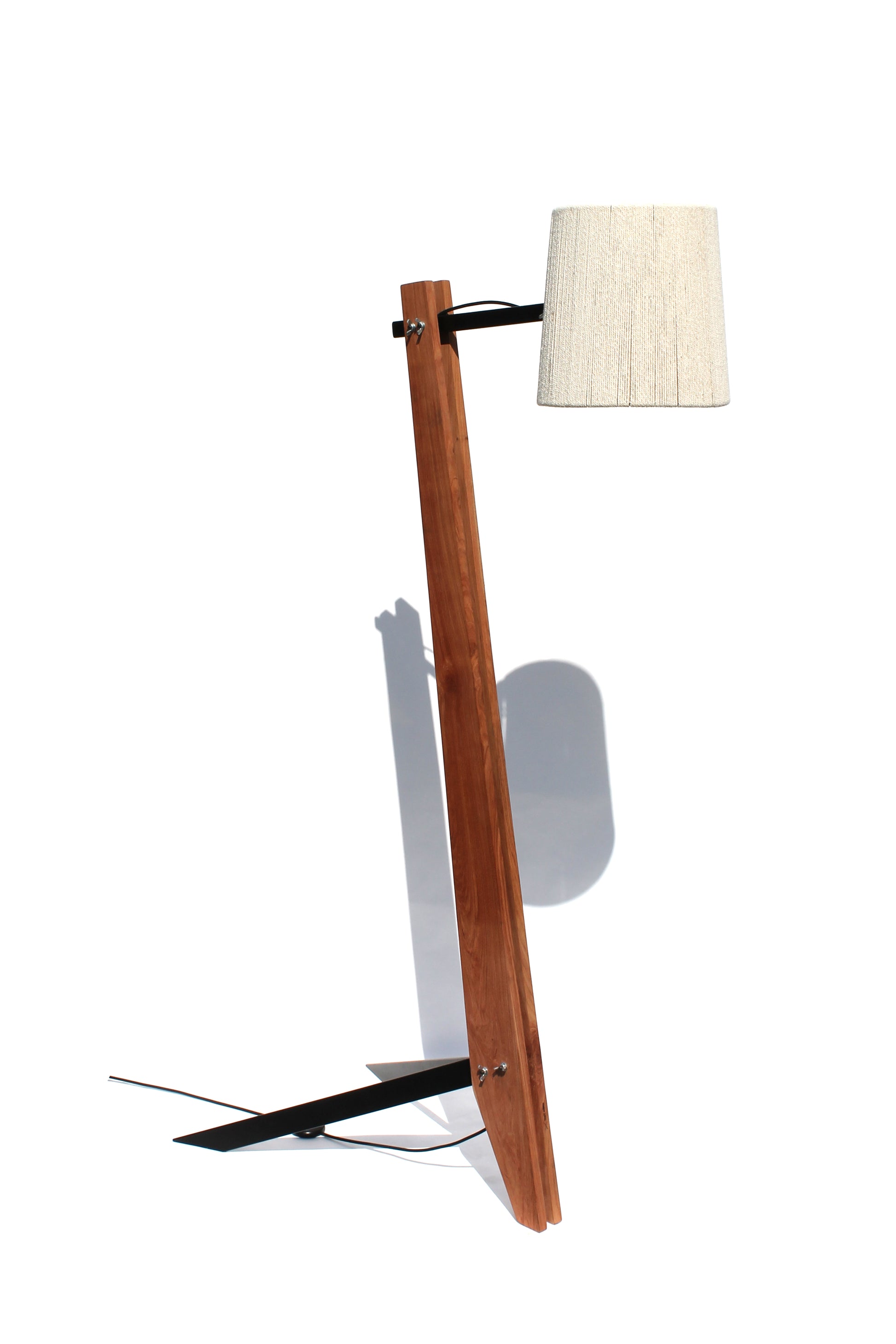 Rosewood Industrial Floor Lamps low shade on white background 